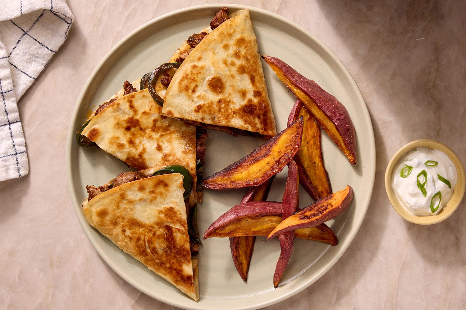 Smoky Sausage Quesadillas
