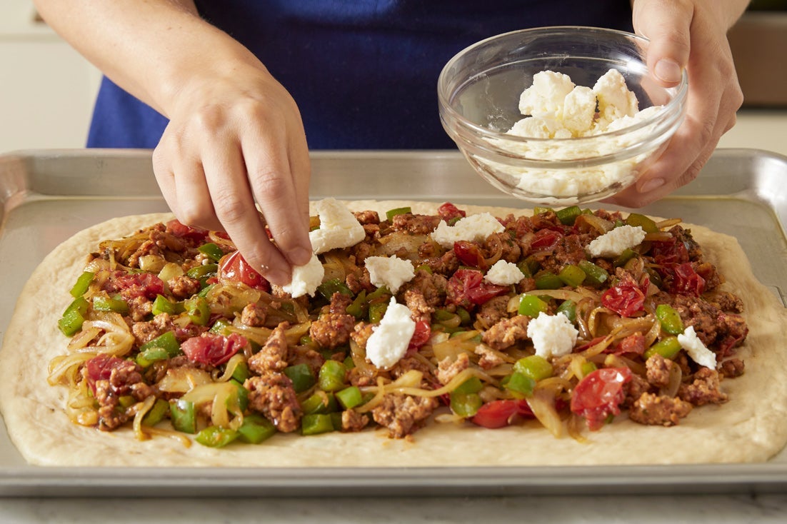 recipe-step-image-Prepare the dough & assemble the pizza:}