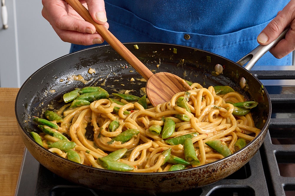 recipe-step-image-Cook the snap peas & noodles }