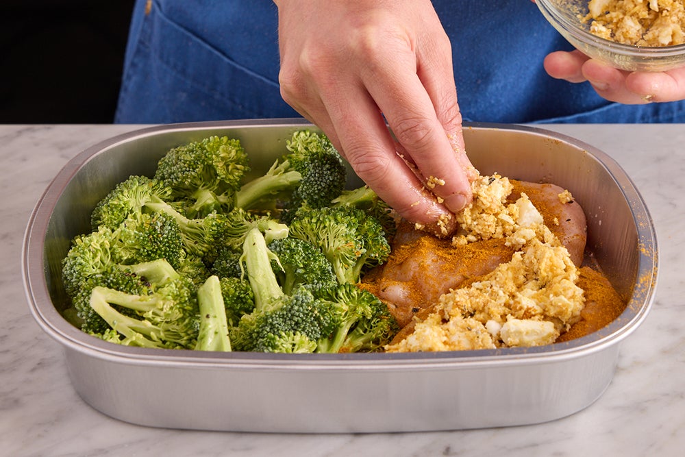 recipe-step-image-Bake the chicken & broccoli }