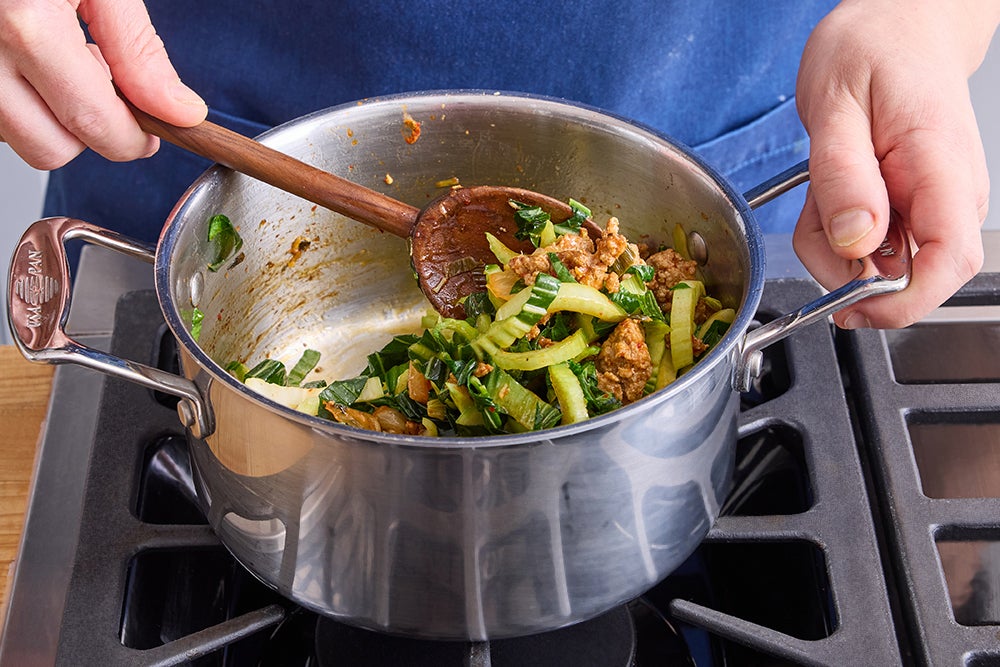 recipe-step-image-Cook the sausage & bok choy}