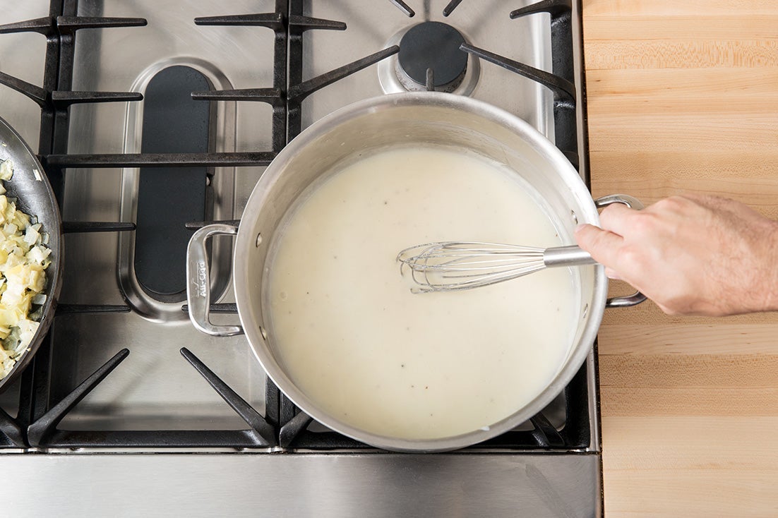 recipe-step-image-Make the béchamel sauce:}