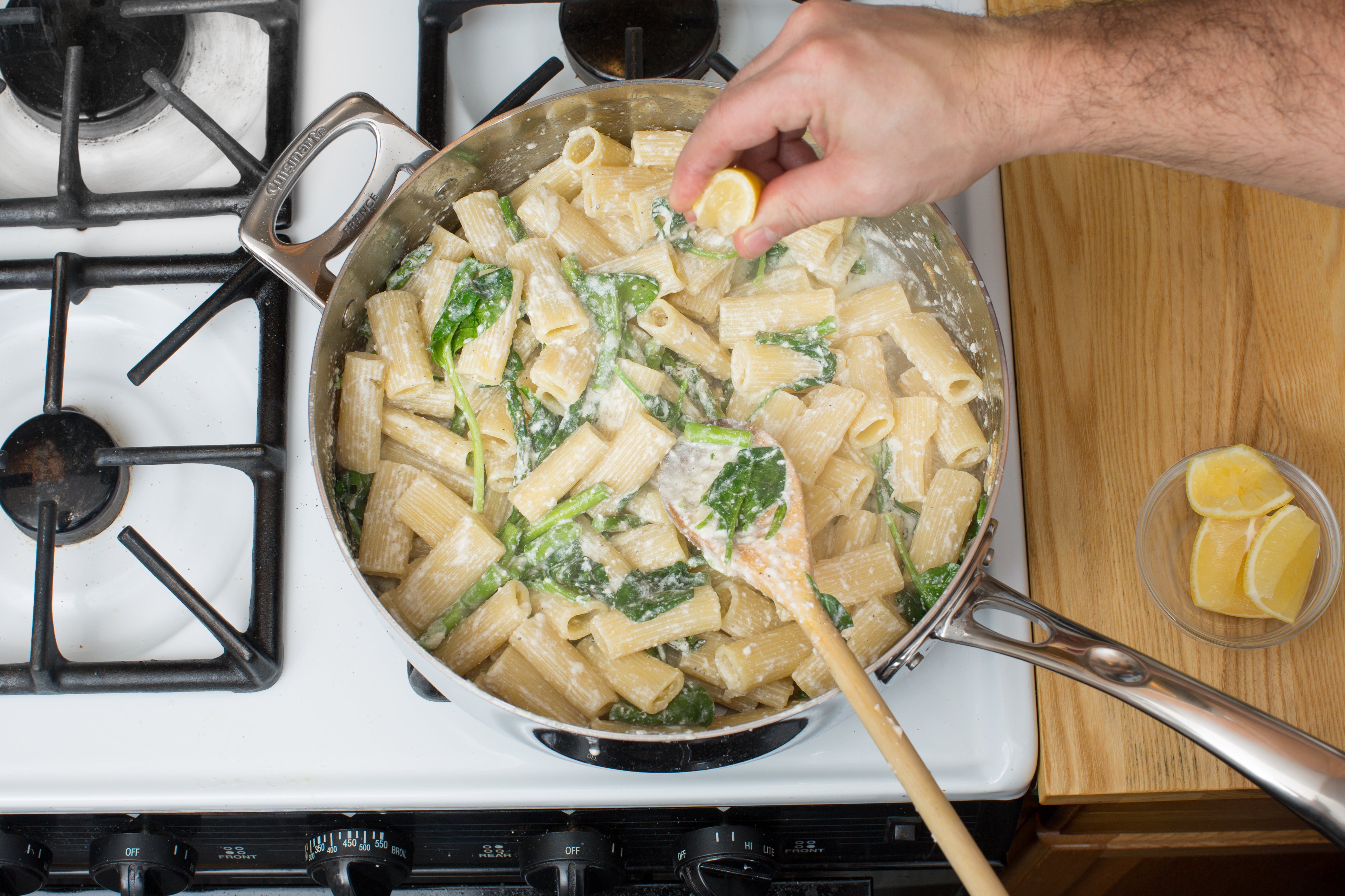 recipe-step-image-Finish the pasta:}