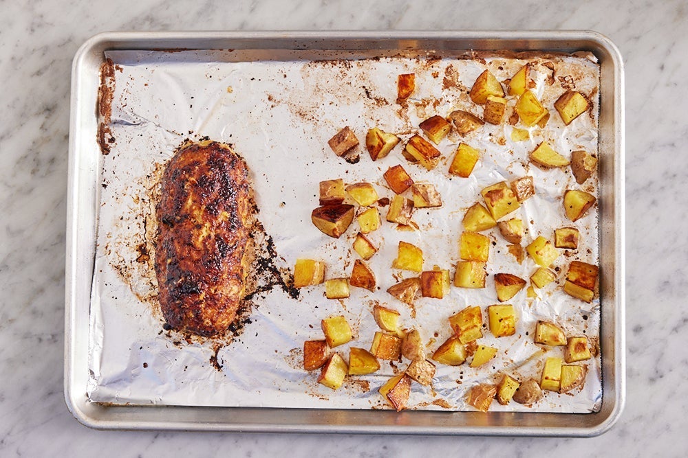 recipe-step-image-Roast the meatloaf & potatoes}