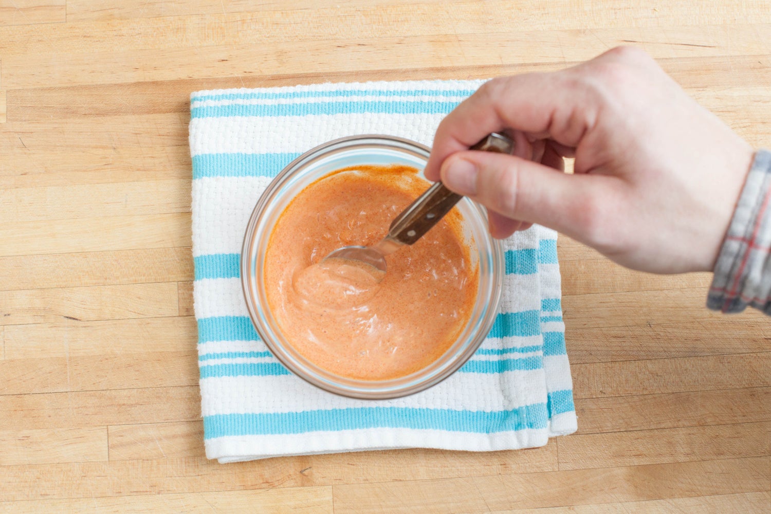 recipe-step-image-Make the aioli & toast the baguette:}