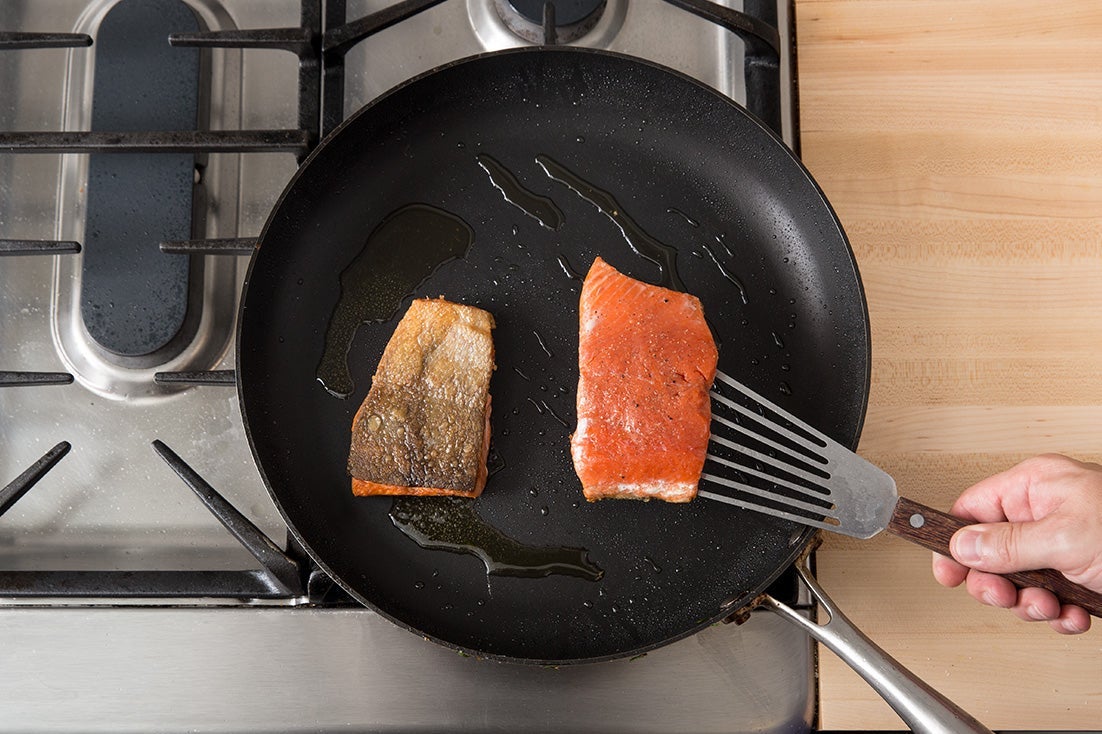 recipe-step-image-Cook the salmon: }