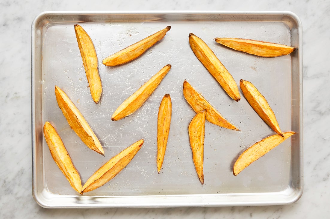 recipe-step-image-Prepare & roast the sweet potatoes:}