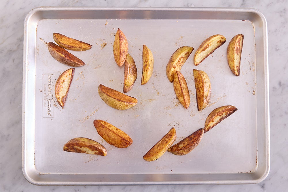 recipe-step-image-Prepare & roast the potato wedges}