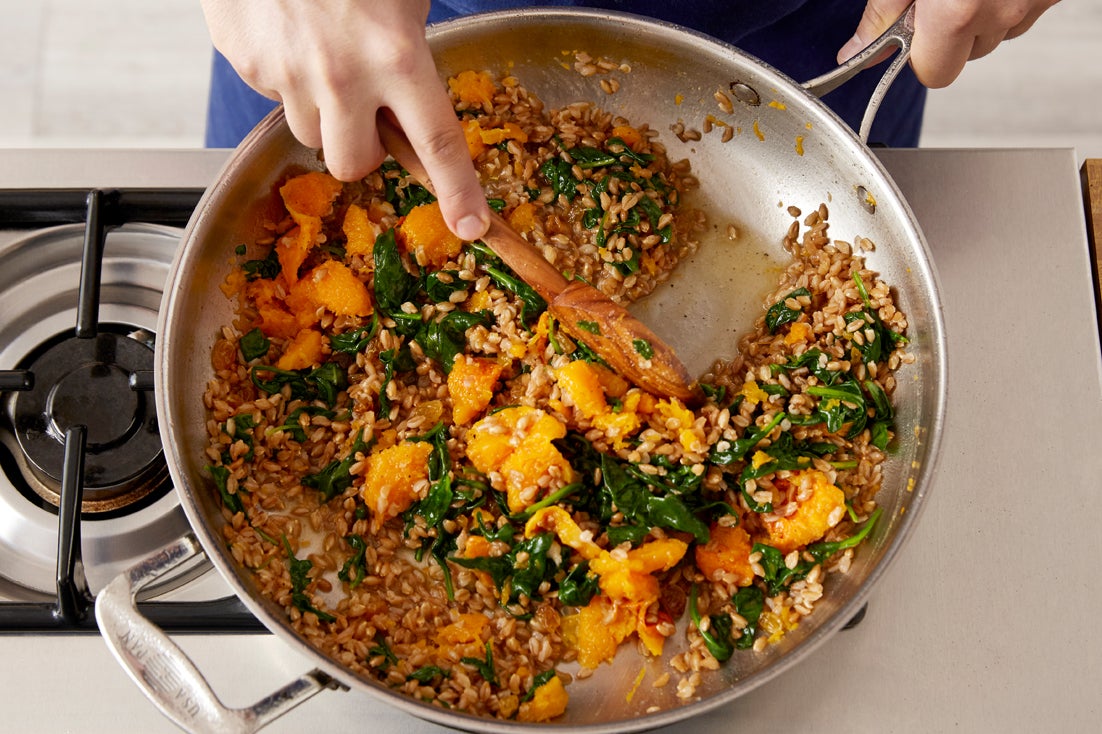 recipe-step-image-Finish the farro & serve your dish:}