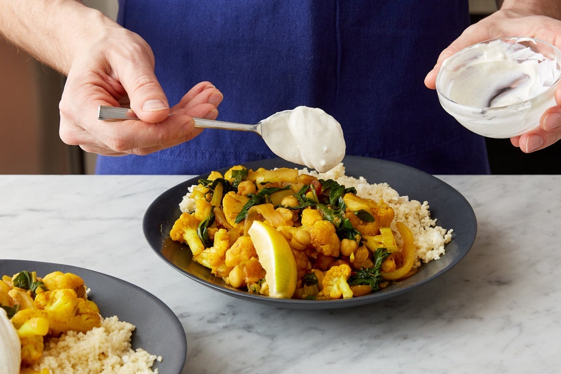 recipe-step-image-Finish the couscous & serve your dish:}