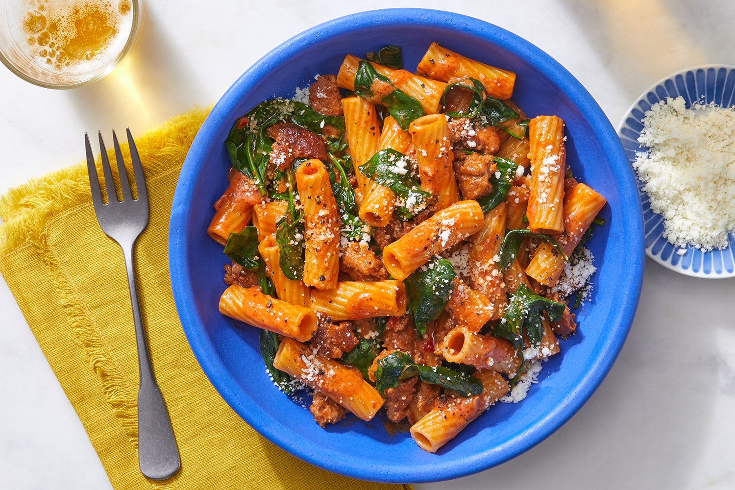 15 Min Spicy Sausage Pasta
