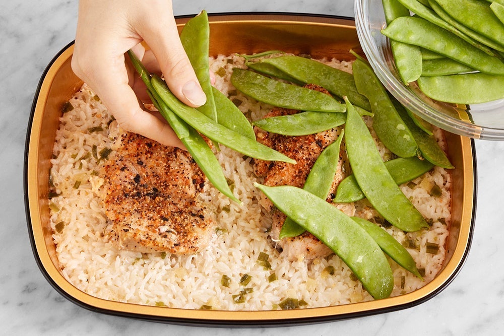 recipe-step-image-Add the chicken & snow peas}