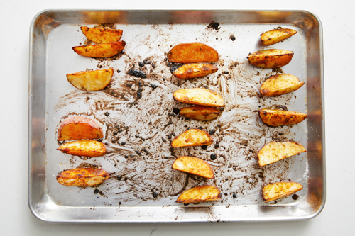 recipe-step-image-Prepare & roast the potato wedges}