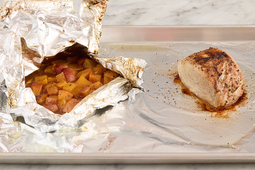 recipe-step-image-Roast the pork & foil packet}