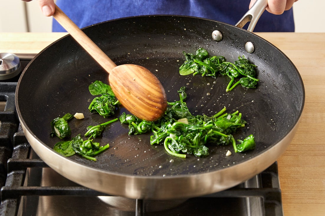 recipe-step-image-Cook the spinach:}