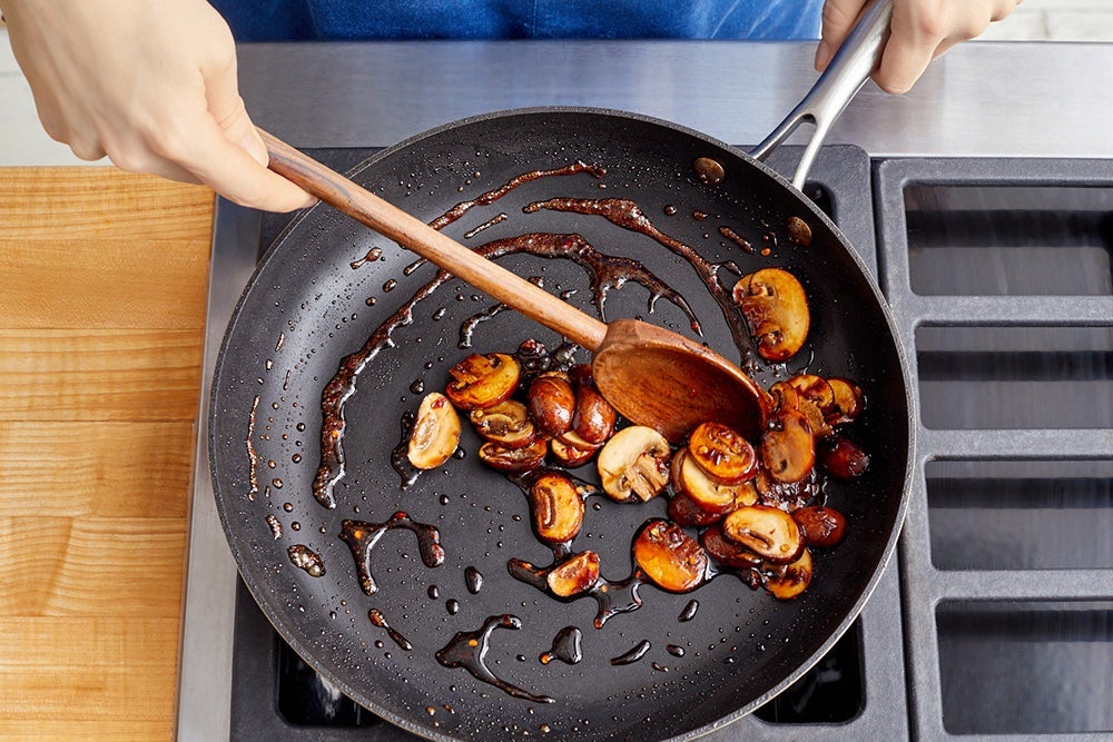 recipe-step-image-Make the mushroom agrodolce & serve your dish}