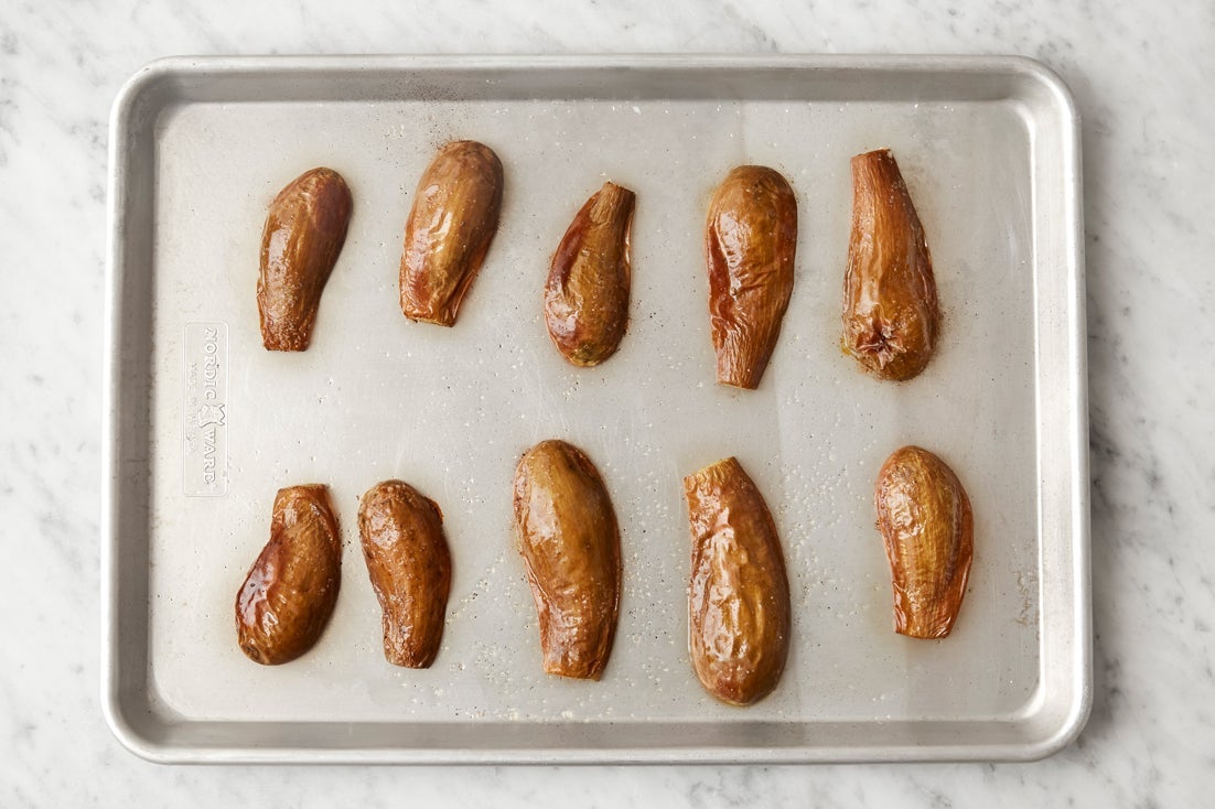 recipe-step-image-Roast the eggplants:}