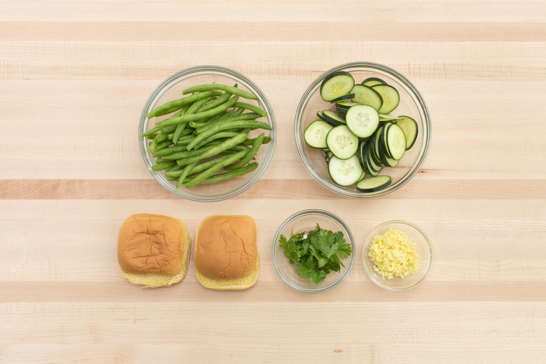 recipe-step-image-Prepare the ingredients & marinate the cucumber:}