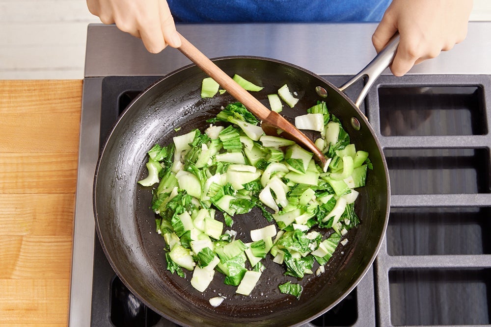 recipe-step-image-Cook the bok choy & serve your dish}