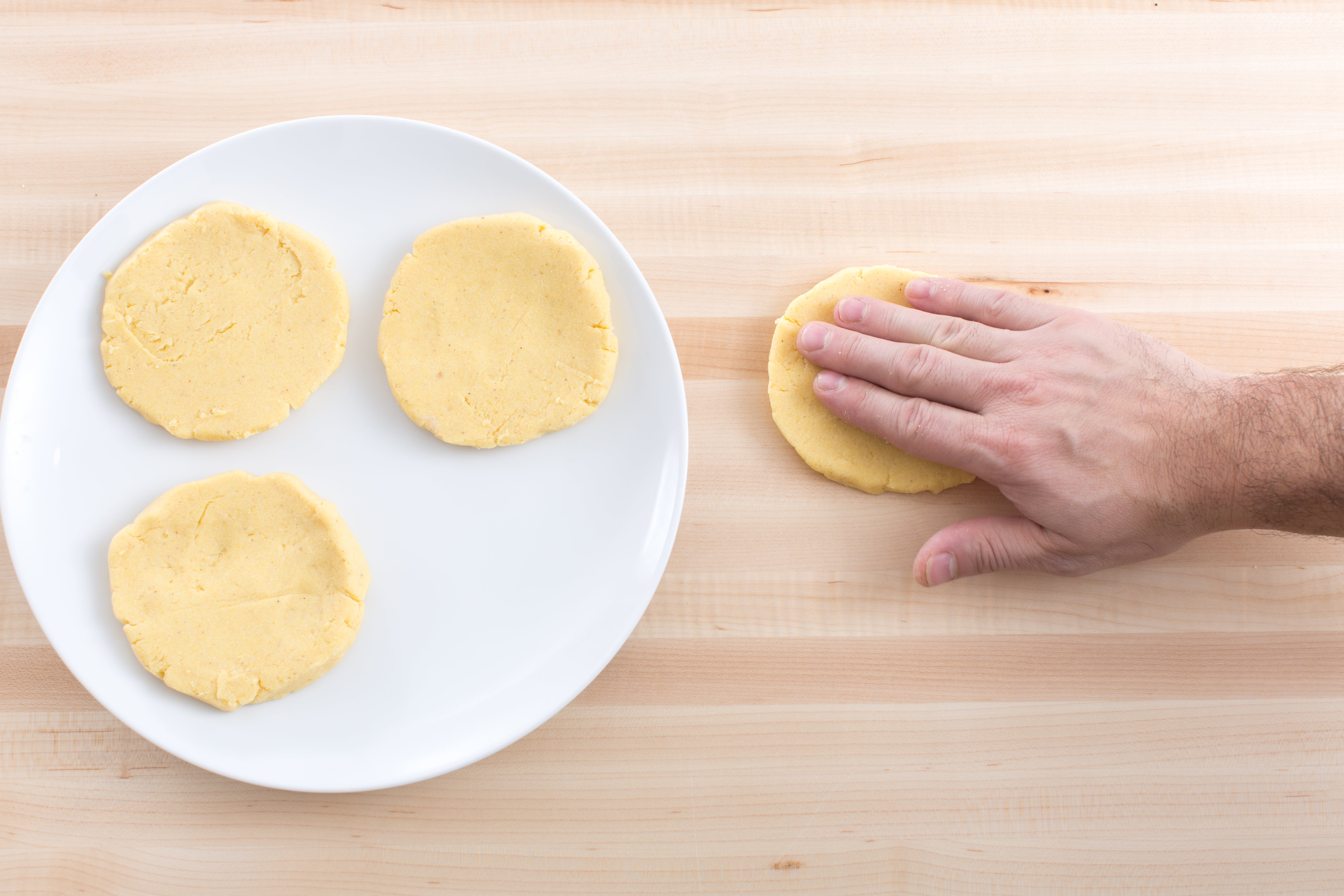 recipe-step-image-Form the arepas:}