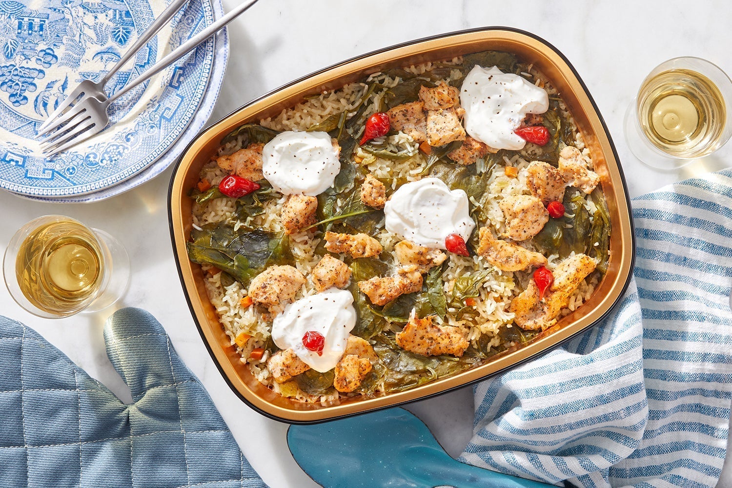 Oven Baked Chicken & Garlic Butter Rice
