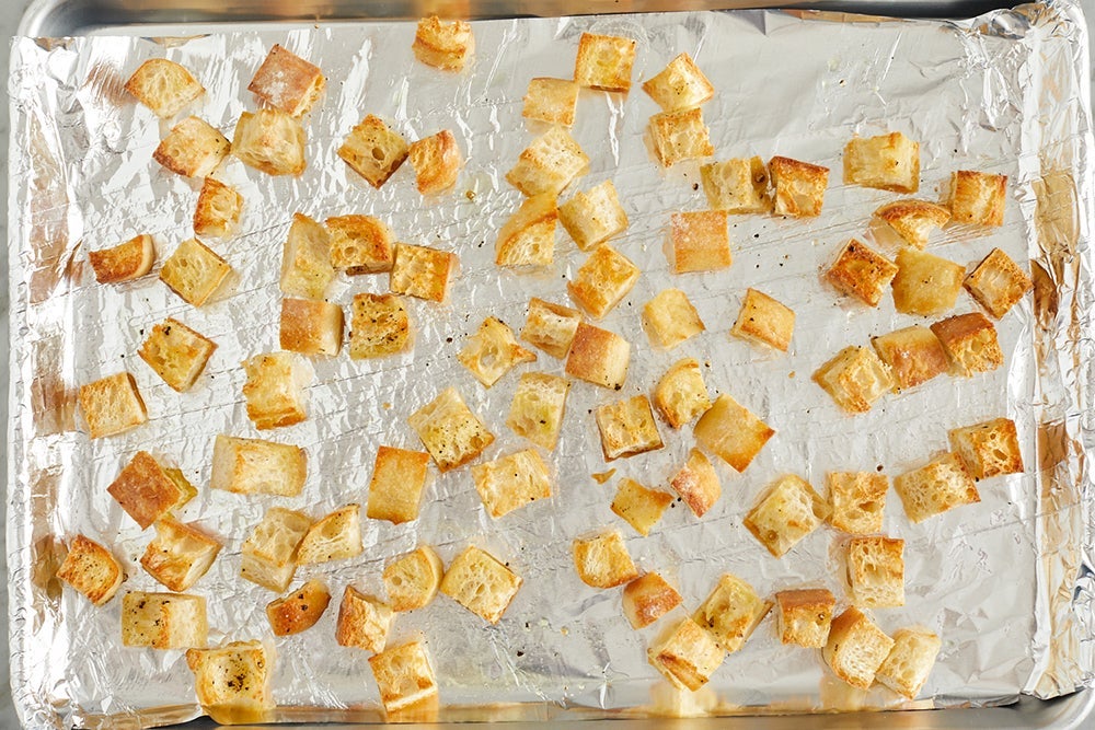 recipe-step-image-Make the croutons & start the panzanella}