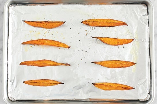 recipe-step-image-Prepare & roast the sweet potato wedges}